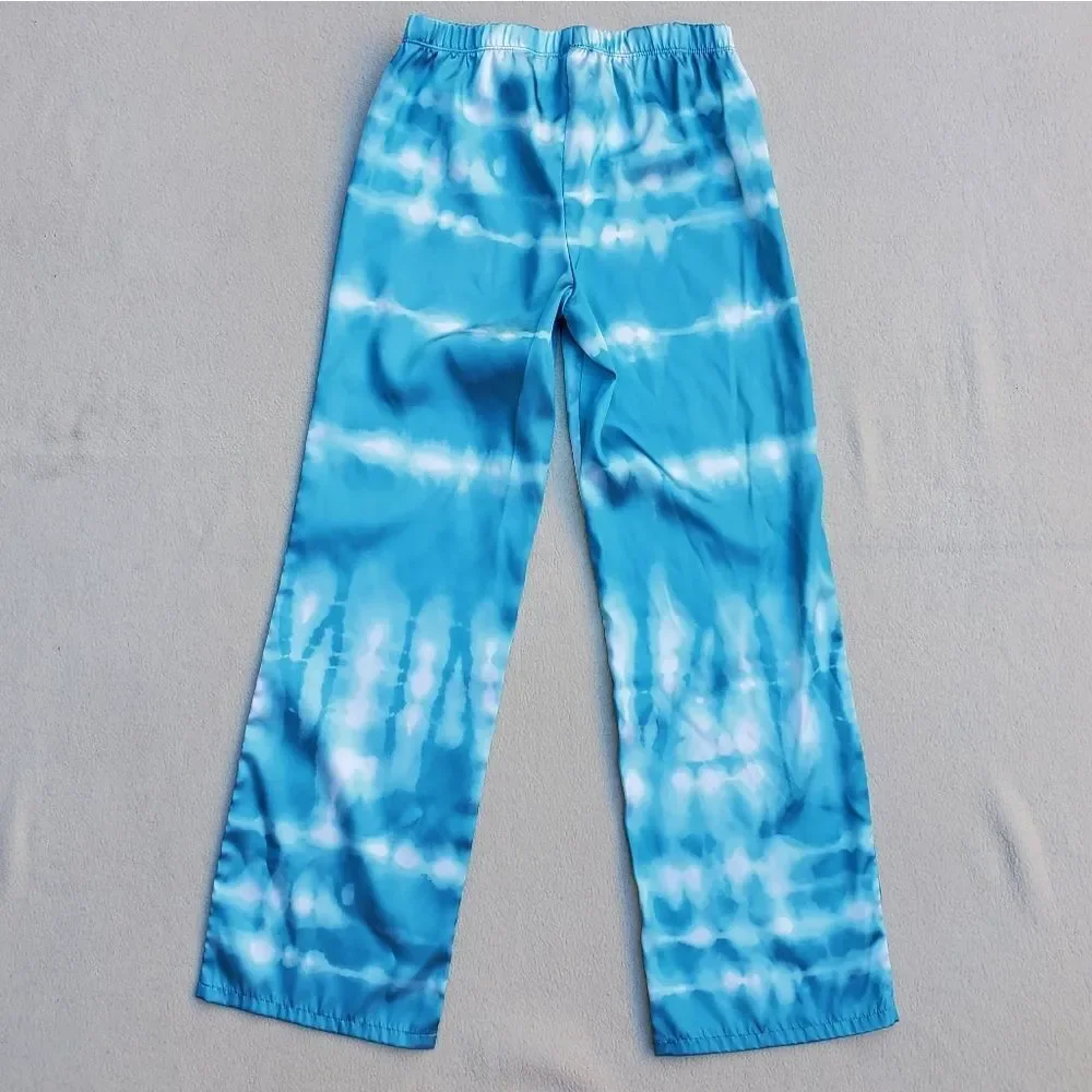 Sleep Justice blue and white tie-dye pajama pants size 10